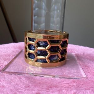 Kara Ross Stingray Honeycomb Blue Bracelet Cuff